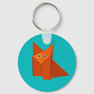 Cute Origami Fox Sleutelhanger
