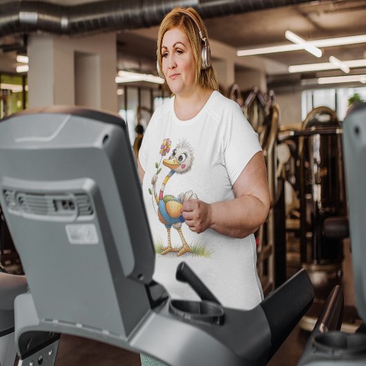 Cute Ostrich Grote Maat T-shirt