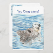 Cute Otter Chemo est fait Celebrate Fun Invitation (Devant / Derrière)