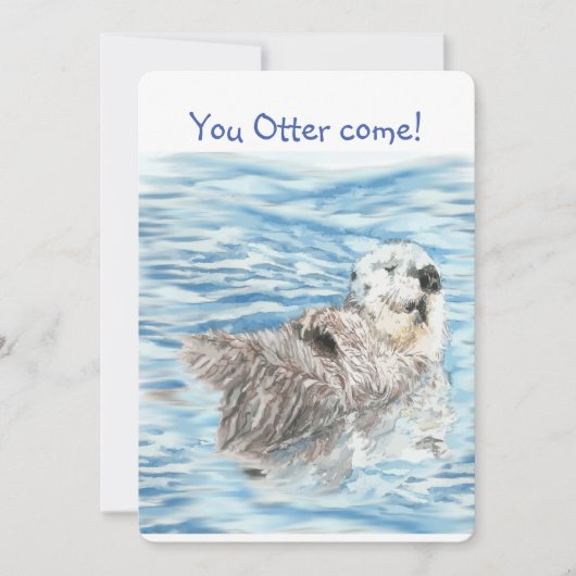 Cute Otter Chemo est fait Celebrate Fun Invitation (Devant)