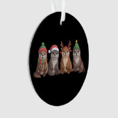 Cute Otter Christmas Funny Xmas Lights Animal  (devant)