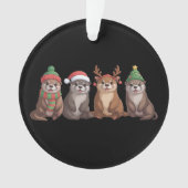 Cute Otter Christmas Funny Xmas Lights Animal  (devant)