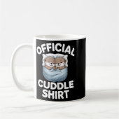Cute Otter Couple Cozy Cuddle  Koffiemok (Links)