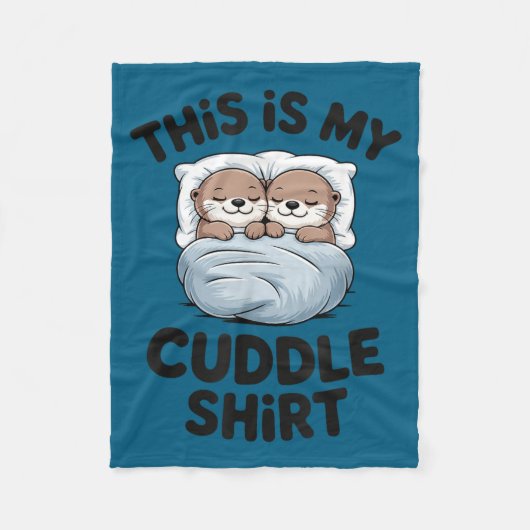 Cute Otter Couple Snuggle This Is My Cuddle  Fleece Deken (Voorkant)