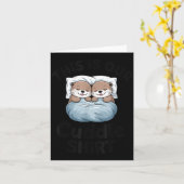 Cute Otter Couple This Is Our Cuddle  Kaart (Gele Bloem)