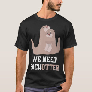 Cute Otter Couple Valentijnsdag Gift Otter T-shirt