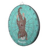 Cute otter diving cartoon dartbord (Voorkant Rechts)