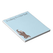Cute otter diving cartoon notitieblok (Schuin)