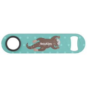 Cute otter diving cartoon speed flessenopener