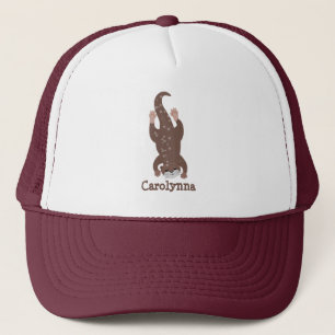 Cute otter diving cartoon trucker pet