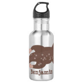 Cute otter diving cartoon waterfles  (Voorkant)