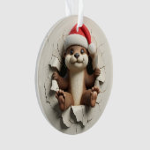 Cute Otter Double-Sided Holiday Ornament (devant)