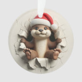 Cute Otter Double-Sided Holiday Ornament (devant)