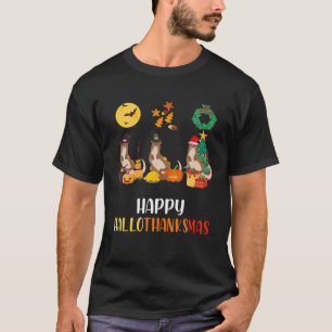 Cute Otter Halloween Pup Happy Halothan T-shirt
