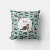 Cute Otter Illustration Pattern Kussen (Voorkant)