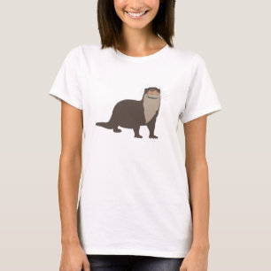 Cute Otter Illustration T-shirt