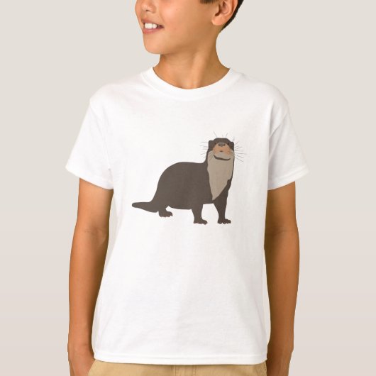 Cute Otter Illustration T-shirt (Voorkant)