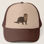 Cute Otter Illustration Trucker Pet (Voorkant)