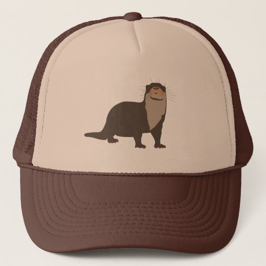 Cute Otter Illustration Trucker Pet (Voorkant)