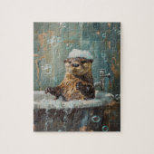 Cute Otter in Bubble Bath Jigsaw Puzzle (Vertical)