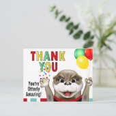 Cute Otter in Tuxedo | Dank u wel Briefkaart (Staand voorkant)