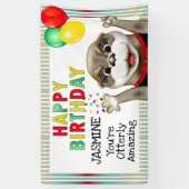 Cute Otter in Tuxedo | Fijne verjaardag Spandoek (Verticaal)
