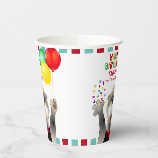 Cute Otter in Tuxedo | Kinderen van Birthday Papieren Bekers (Links)