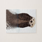 Cute Otter in Water Legpuzzel (Horizontaal)