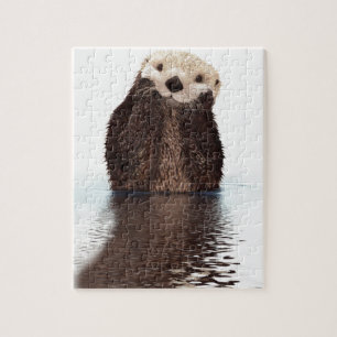 Cute Otter in Water Legpuzzel
