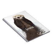 Cute Otter in Water Notitieboek (Rechterzijde)