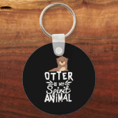 Cute Otter is mijn Sleutelhanger van grappige dier (Voorkant)