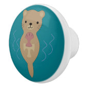Cute Otter Keramische Knop (Rechts)