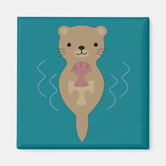 Cute Otter Magneet (Voorkant)