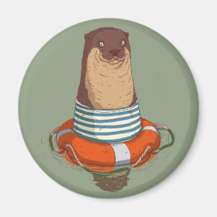 Cute Otter Magnet Magneet