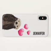 Cute Otter met Love Hearts Case-Mate iPhone Case (Achterkant (horizontaal))