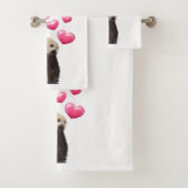 Cute Otter met roze liefdesharten Bad Handdoek (Insitu)