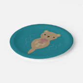 Cute Otter Papieren Bordje (Gekanteld)