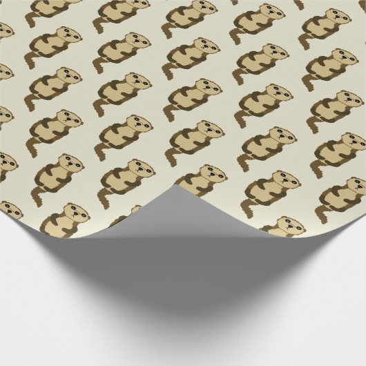Cute Otter Pattern Cadeaupapier (Hoek)