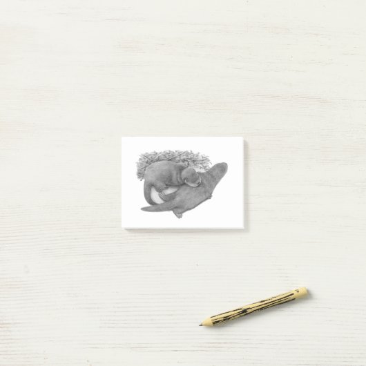 Cute otter post-it® notes (Op bureau)