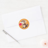 Cute Otter Ronde Sticker (Envelop)