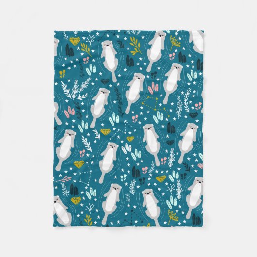 Cute Otters Blanket Fleece Deken (Voorkant)
