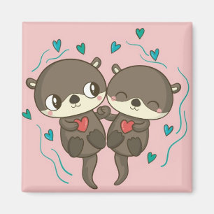 Cute Otters Magneet