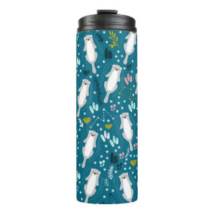 Cute Otters Travel Mug Thermosbeker