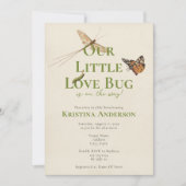 Cute Our Little Love Bug Baby Invitation (Devant)