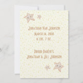 Cute Our Star is Born Boy of Girl Birth Aankondiging (Achterkant)