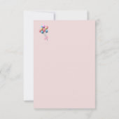 Cute Ours et Ballons Thème Carte de remerciements (Dos)