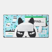 Cute Ours Panda Bleu Kawaii (Clavier et souris)