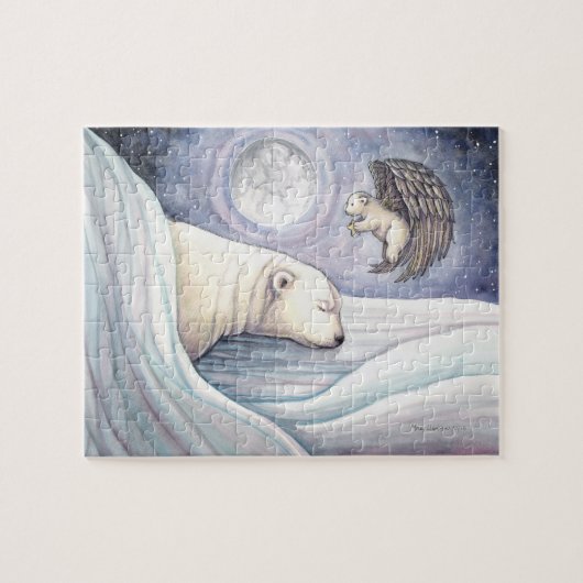 Cute Ours Polaire et Puzzle Angel Cub (Horizontal)
