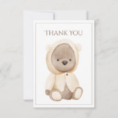 Cute ours Teddy Carte de remerciements simple (Devant)