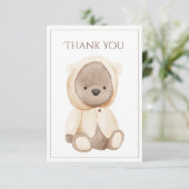 Cute ours Teddy Carte de remerciements simple (Debout devant)